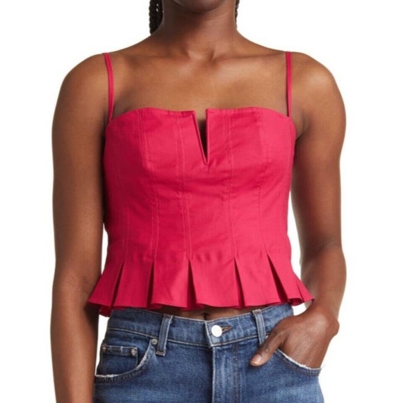 Reformation Tops - NWT Reformation Shia Top Rhubarb Pink size 6 Sustainable Fashion